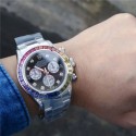 ROLEX ロレックス コスモグラフ デイトナ シリーズ 自動巻き 機械式ムーブメント 100メートル防水 メンズウォッチ スイスウォッチ 40mm ブラックダイヤル Kゴールド 18Kホワイトゴールドケース 18Kホワイトゴールド Kゴールドストラップ