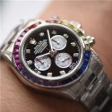 ROLEX ロレックス コスモグラフ デイトナ シリーズ 自動巻き 機械式ムーブメント 100メートル防水 メンズウォッチ スイスウォッチ 40mm ブラックダイヤル Kゴールド 18Kホワイトゴールドケース 18Kホワイトゴールド Kゴールドストラップ