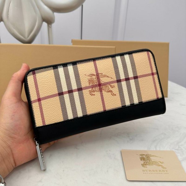 正規品 BURBERRY バーバリー 柄入り 高級レザーウォレット