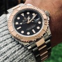 ROLEX ロレックス ヨットマスター シリーズ 自動機械式ムーブメント 日付表示 メンズ スイス ウォッチ 40mm ブラック ダイヤル オイスタースチール ケース オイスタースチール ストラップ