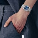 ROLEX デイデイト シリーズ自動機械式ムーブメント 100 メートル防水メンズ ウォッチ スイス ウォッチ 36mm ブルー ダイヤル 18ct ホワイト ゴールド ケース オイスター スチール ストラップ