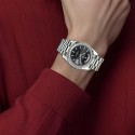 ROLEX デイデイト シリーズ自動機械式ムーブメント機械式時計メンズウォッチスイスウォッチ 40mm ブラックダイヤル 18ct ホワイトゴールドケースオイスタースチールストラップ