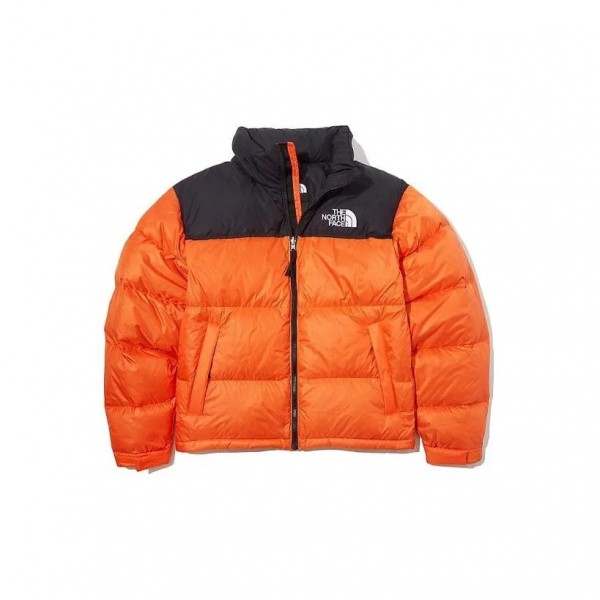 THE NORTH FACE 1996シリーズ 防風 防寒 カジュアル配色 スポーツパッカブル フード付きダウンジャケット 男女同型 オレンジ