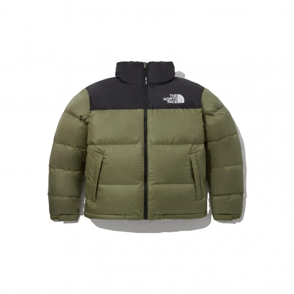 THE NORTH FACE 1996シリーズ エコヌプシジャケット 無地 カジュアル スポーツ スタンドカラー 防風 収納可能 ダウンジャケット 男女同型 抹茶グリーン