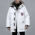 カナダグース Canada Goose エクスペディション シリーズ スキーシーズン エクスペディション シリーズ クラシック ロゴ 雪山 防寒 ファー襟 フード付き パーカー ミドル丈 長袖 防風防水 ウォーム ダウン ジャケット 男女同型 ノーススター ホワイト