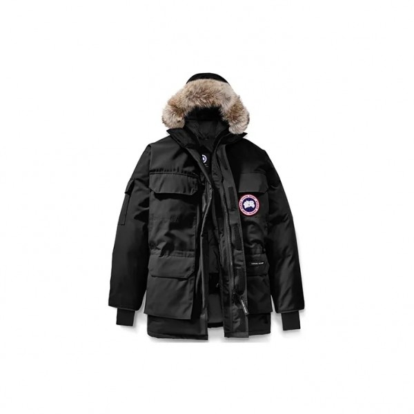 カナダグース Canada Goose Expedition Parka スキーシーズン 防寒 ミドル丈 フード付きパーカー ダウンジャケット ヨーロッパ版 冬 同型 男女兼用 ブラック