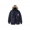 カナダグース Canada Goose エクスペディション シリーズ クラシック エクスペディション スタイル ファー襟 取り外し可能 ミドル丈 パーカー 防風 防水 暖かい ダウン ジャケット 冬 ネイビー ブルー