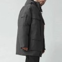 カナダグース Canada Goose エクスペディション パーカー スキー シーズン クラシック エクスペディション ソリッド カラー 防寒 フード付き パーカー ダウン ジャケット 冬 ユニセックス グラファイト