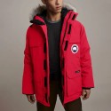 Canada Goose カナダグース フュージョンフィット エクスペディション エクスペディションスタイル ファー衿取り外し可能 ミドル丈パーカー ダウンジャケット 冬 レッド