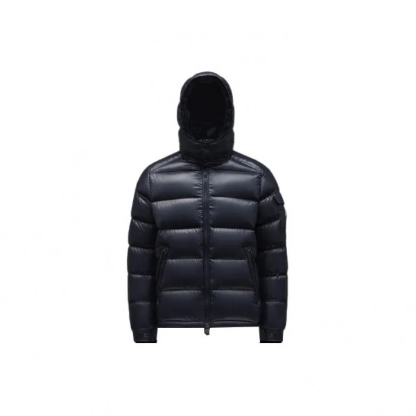 モンクレール MONCLER マヤシリーズ ラベル中綿入り ウォームショートダウンジャケット メンズ ダークブルー